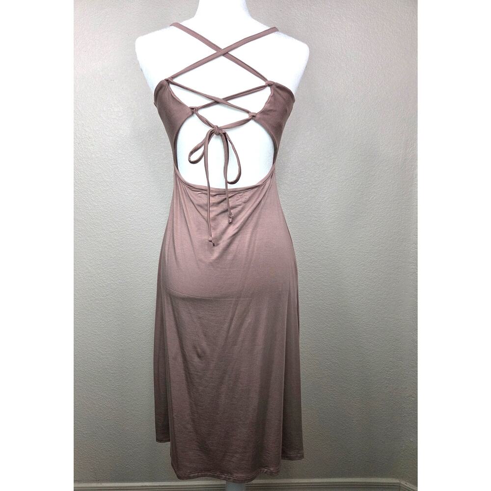 Go Couture Dusty Mauve Slip Midi Dress